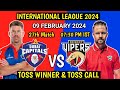 ILT20 27th match Toss Prediction | Dubai capitals vs Desert Vipers Toss Prediction | dc vs dv toss