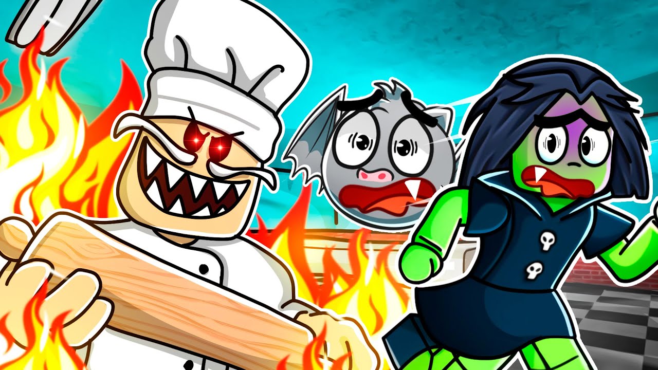 Escaping EVIL Papa Pizza's PIZZERIA (PARKOUR OBBY)