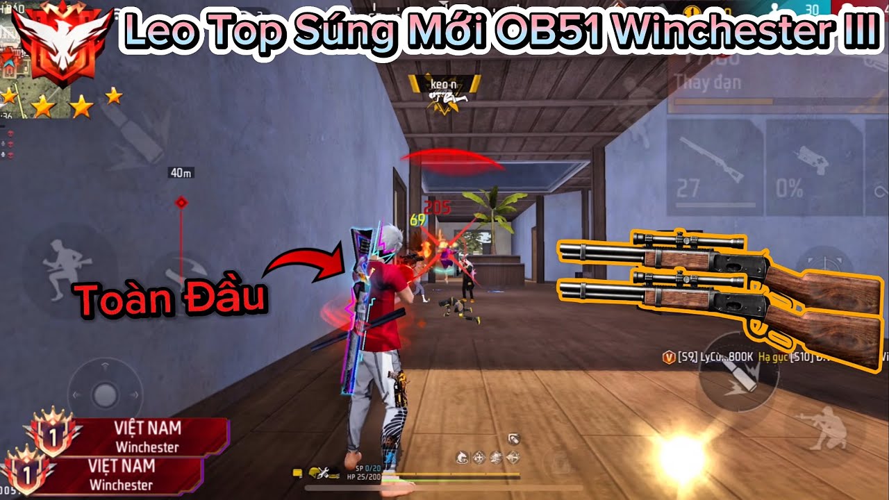 [Free Fire] CULÌ Leo Top Súng “Winchester III” Mới Ra OB51 Và Cái Kết Cân 4 Gánh Team Cực Mạnh!