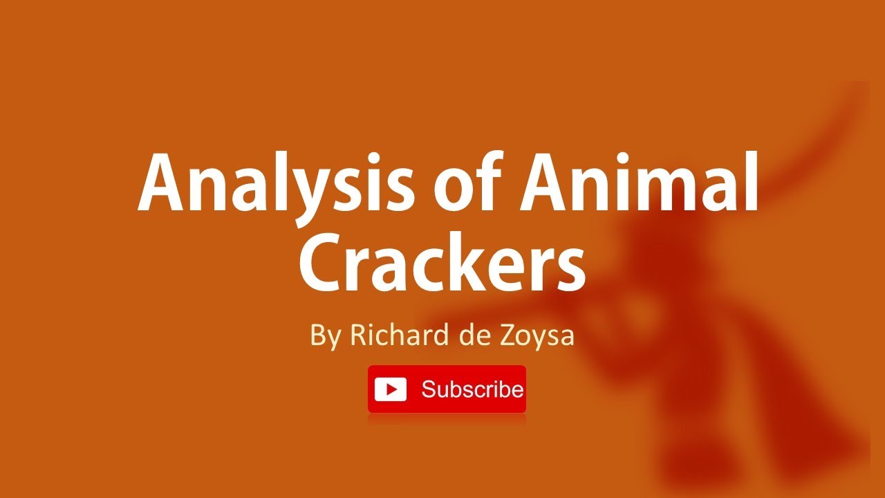 Analysis of Animal Crackers by Richard de Zoysa