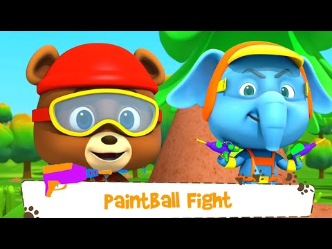 אגוזי לוקו | קרבות פיינטבול | מופע מצויר | Loco Nuts Cartoon | Paintball Fight | Fun Videos