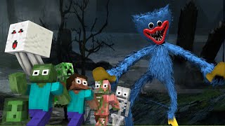 Monster School : ALL HUGGY WUGGY CHALLENGE - Minecraft Animation