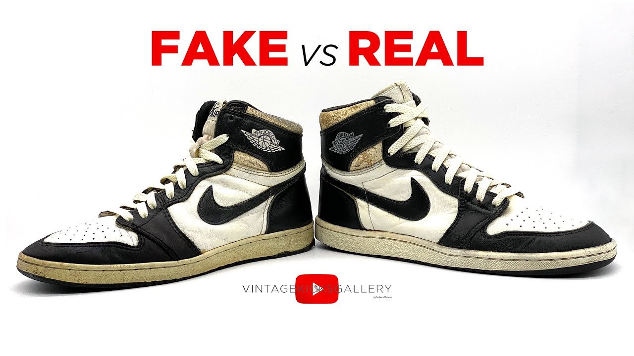 vs Fake 1985 Air Jordan OG Sneakers 