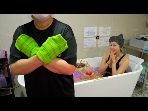 ASMR🛀🏻한국에서 가장 큰 1인 세신샵 뽀득뽀득 시원하게 때밀이