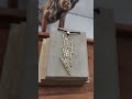 Gold Crystal Lightning Bolt Mens Pendant Necklace