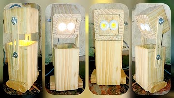 I Turned Wood Into a ROBOT LAMP! 🤖✨ | DIY Woodworking Project