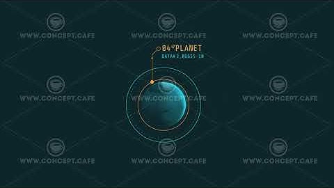 Looped animation of a planet in a circle HUD element.