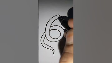 how to draw snake 🐍🐍 from number 6# drawing for kids #shorts#creative arts