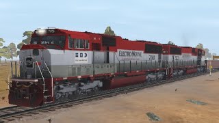 Trainz 3 EMDX #7000 pass by with the Real horn (V2)
