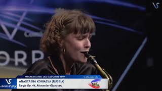 ANDORRA SAX FEST 2023: Anastasiia Koniaeva (Russia) plays Elegie Op. 44, Alexander Glazunov