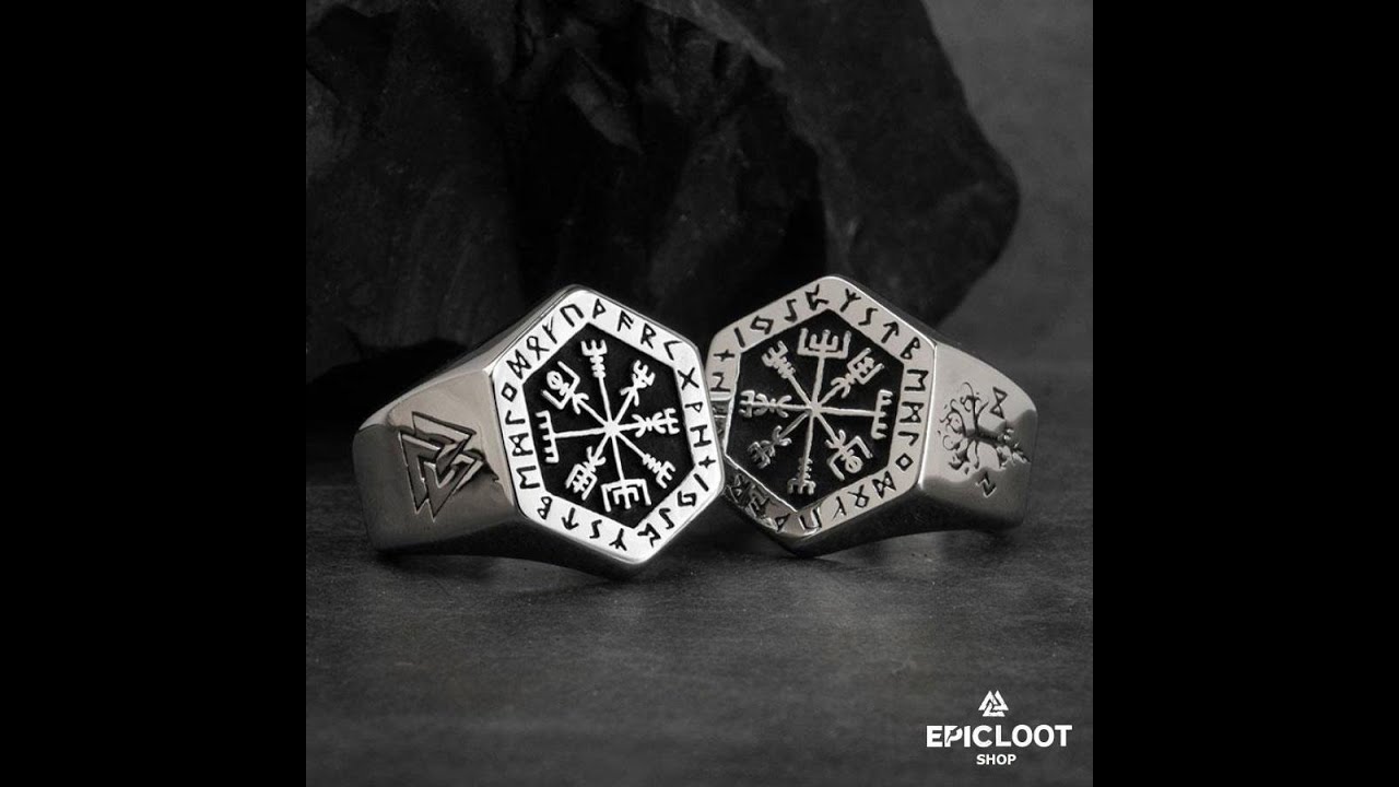 Nordic Compass Vegvisir Ring