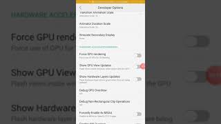 Developer Options settings for smooth mobile gaming screenshot 1