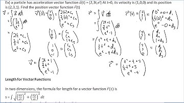 Calculus 3 - Vector Function Integration