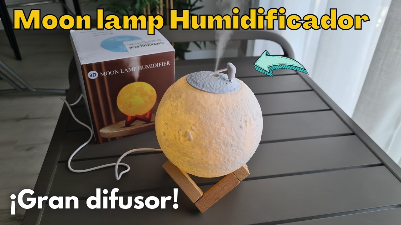 Humidificador de Aire Lámpara Portátil Luna 3D Led - Promart