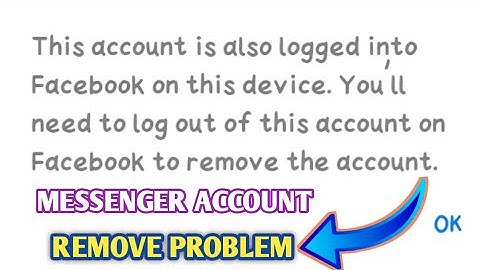 How to delete account from messenger 2022//facebook se account kaise remove kare