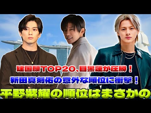 2025年最新調査で判明：Snow Man目黒蓮が首位に輝く建国顔イケメンTOP20ランキングの全貌―平野紫耀、新田真剣佑ら人気スターの成功要因を、ドラマ・映画・CM出演歴から客観的に分析