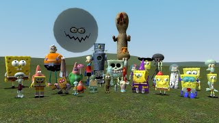 ALL SPONGEBOB SQUAREPANTS CHARACTERS vs SCP-173 in Garry's Mod!