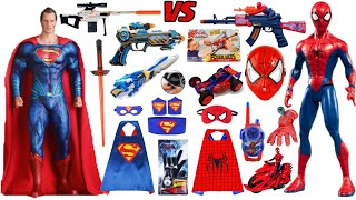 Spider-man VS Superman Toys Collection Unboxing Review-Cloak，Robots，Mask，gloves，pistol，Laser sword by Jimi's Gun 35,604 views 2 weeks ago 39 minutes