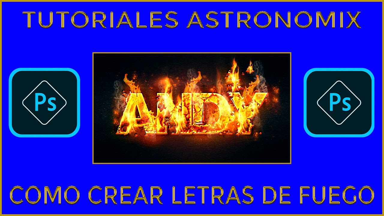 Como crear letras de fuego en photoshop cc - YouTube