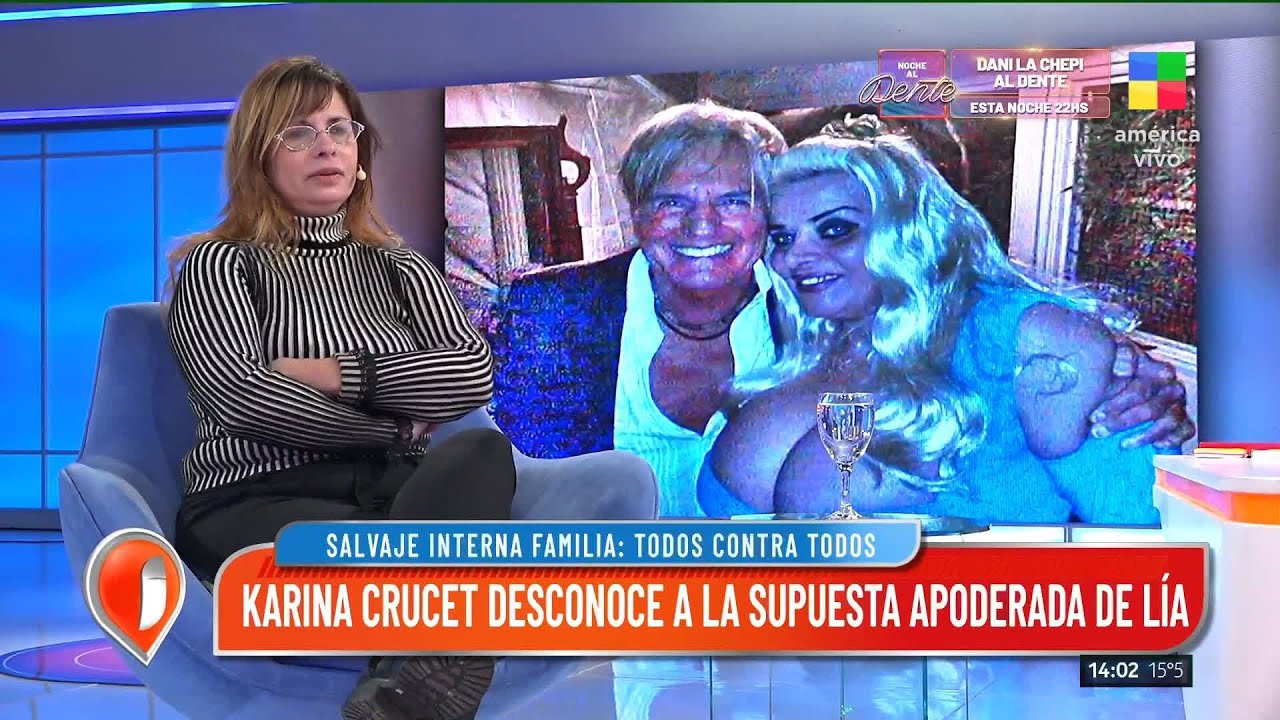 Duro enfrentamiento en la familia de Lía Crucet: "Karina vio una sola vez a su madre"