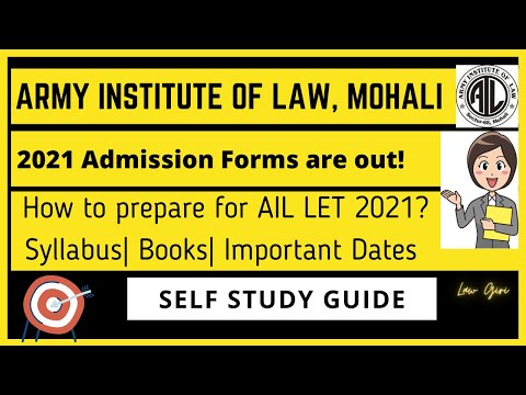 Army Institute of Law Entrance Exam Application 2021| How to prepare for AIL LET 2021:Syllabus/Books