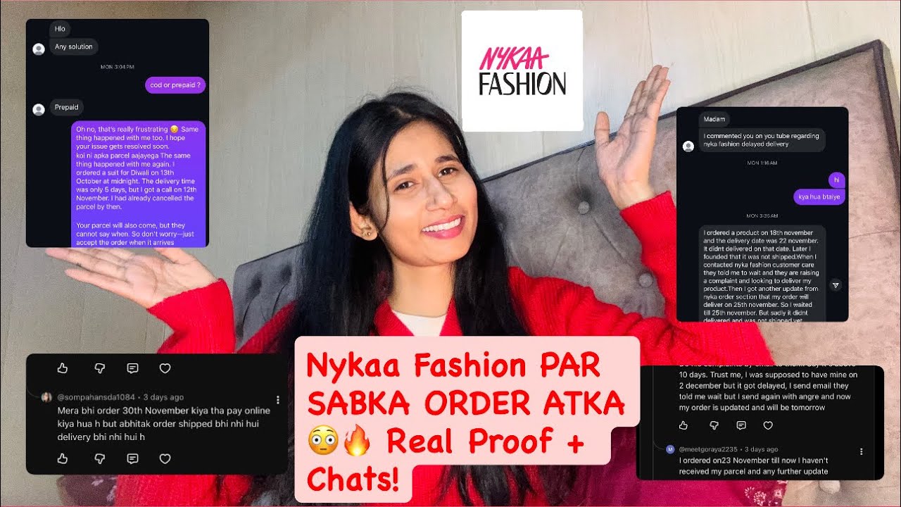 Order Not Delivered / Delay 📦⏳ Real Chats , Proofs | NYKAA FASHION ...