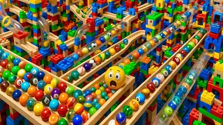 Marble Run Race ASMR Rollercoaster Silent Crystals Nighttime