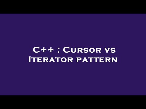 C++ : Cursor vs Iterator pattern
