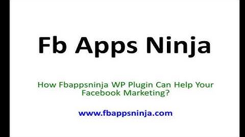 Facebook Apps Ninja Plugin Software v3 Demo Create viral facebook apps in minutes.