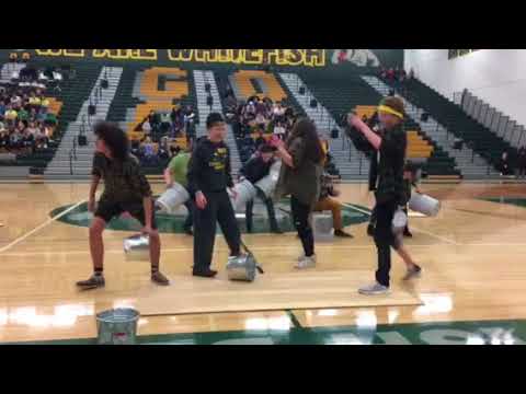 WHS Drumline performing "Junkyard Rumble" by Julie Davila on Feb. 8th, 2018. Whitefish High School Drumline Junkyard Rumble