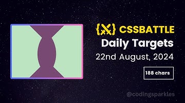 CSS Battle Daily Targets Solution - 99.99% | 22nd August, 2024 | #html #css #cssbattle