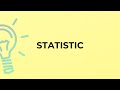What is the meaning of the word STATISTIC?