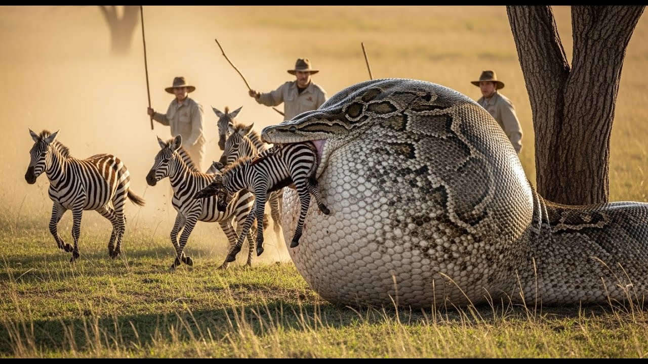 Courageous Rescue Team Fights to Save a Mother Zebra from a Giant ...
