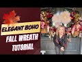 DIY Boho Fall Wreath Pampas Flowers Baskets Burgundy Elegance For Your Door Fall 2025