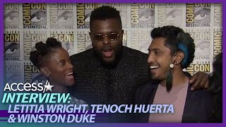 'Black Panther's' Winston Duke CRASHES Letitia Wright's Comic-Con Intv