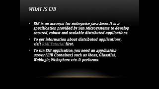 INTRODUCTION ABOUT EJB«by UMESH H P