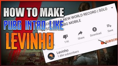 How To Make Pubg Intro Like Levinho | new treanding intro for pubg mobile | pubg gun intro |Zunaidyt