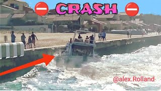 ⛔ CRASH D'UNE VEDETTE CONTRE LA DIGUE DU PHARE DE CAPBRETON 😅@Alex.rolland