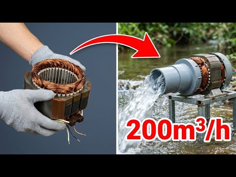 How To Build A ZERO Cost High Pressure Pump From Any Dead Motor And Metal Pipe