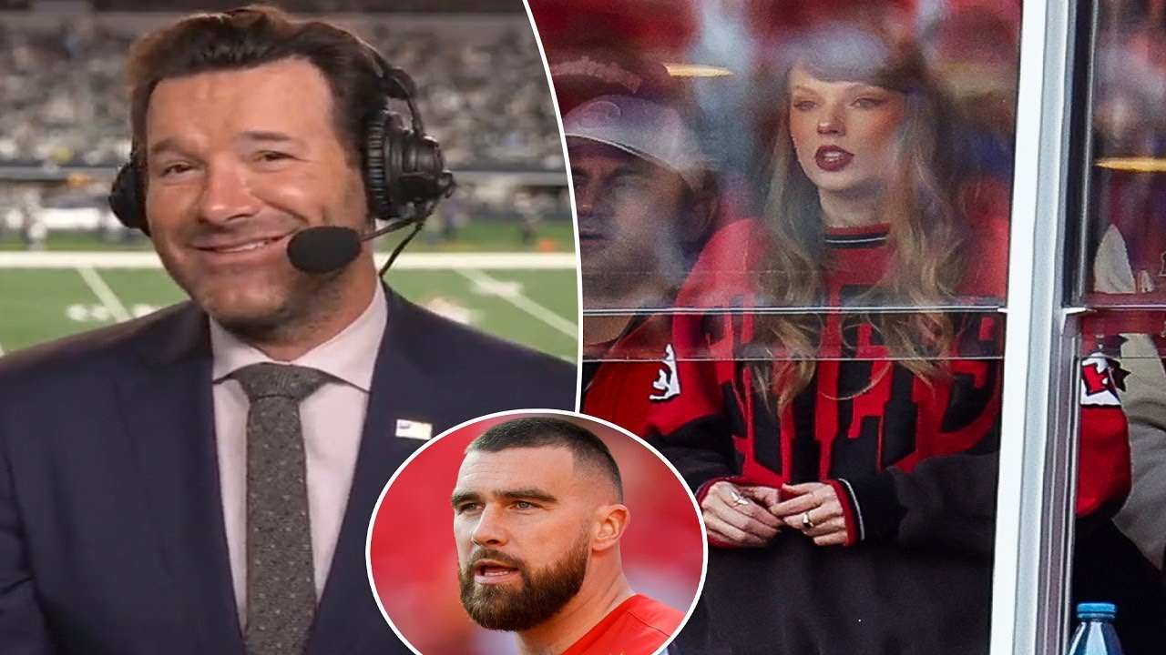 Tony Romo accidentally refers to Taylor Swift as Travis Kelce’s ‘wife ...