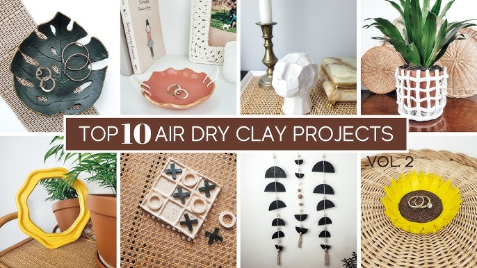 Pott'd™ Home Air Dry Clay Pottery Kit for Beginners. DIY Kit for Adults.  Kit Includes: Air-Dry Clay for Adults, Tools, Paints, Brushes, Sealant