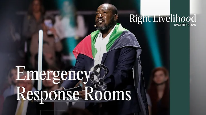 Emergency Response Rooms' Alsanosi Adam delivers speech | 2025 Right Livelihood Award Presentation