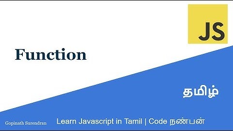 10) Functions | Learn Javascript in Tamil | Code Nanban