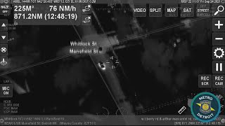 Michigan State Police helicopter tracks stolen car chase leading to arrest