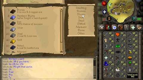 Runescape F2P Mining/Smithing Intro For Beginners W/Commentary