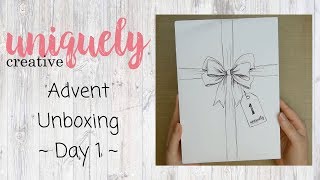 Uniquely Creative Advent Unboxing ~ Day 1