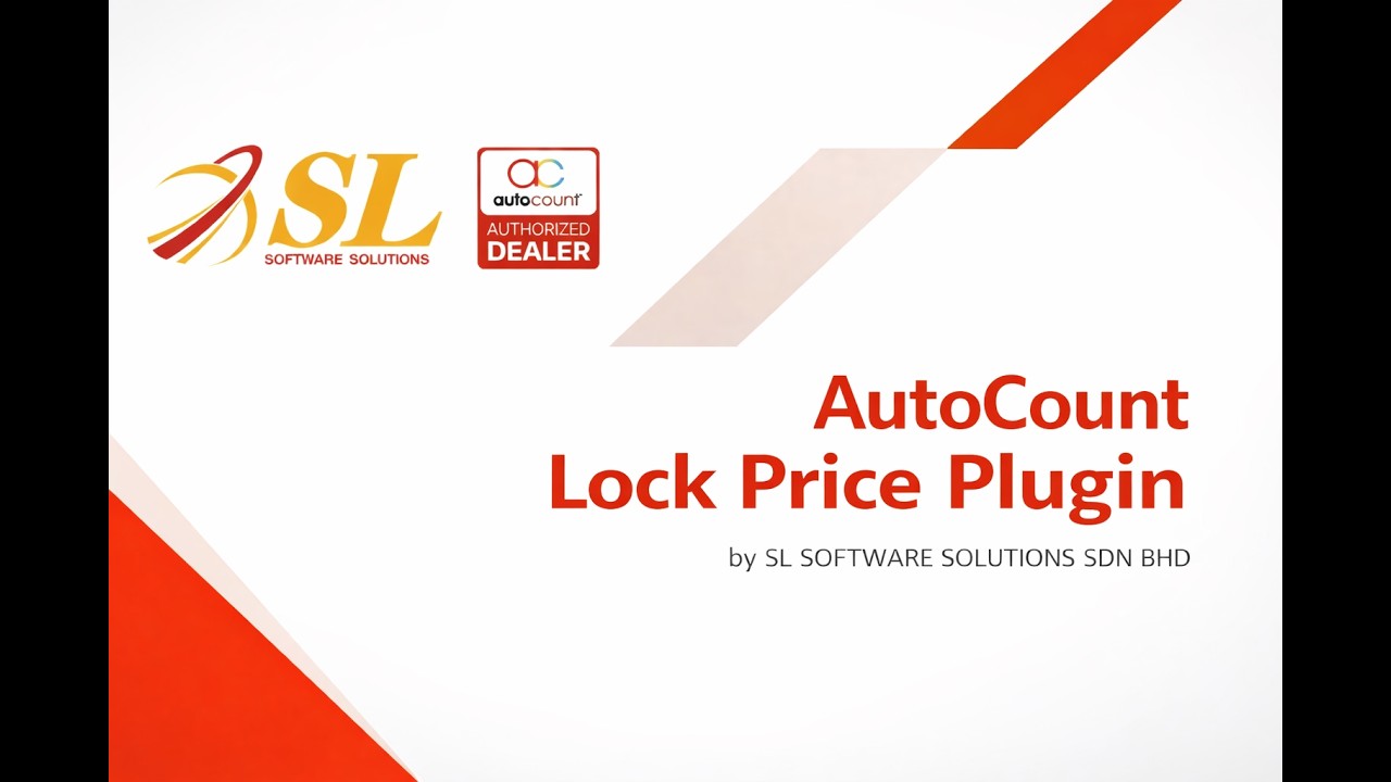 AutoCount Lock Price Plugin (EN) - YouTube