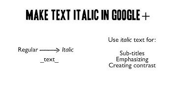 Italic Text | How To Make Text Italic in Google Plus