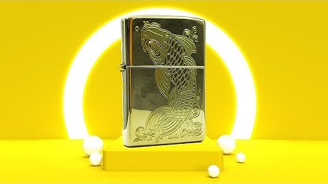 Zippo Z167 đồng khối khắc cá chép vượt vũ môn chính hãng - Ambe.vn