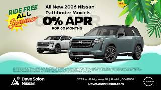Ride Free All Summer at Dave Solon Nissan!